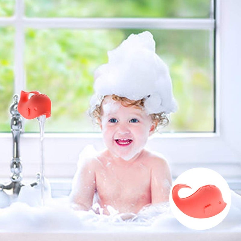 ALIBEBE غطاء صنبور حوض الاستحمام للأطفال - غطاء صنبور حوض الاستحمام للأطفال على شكل حوت من السيليكون - Image 5